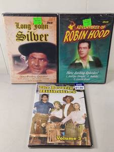 lot 159 image: 3 DVD Lot Long John Silver, Adventures of Robin Hood, The Beverly Hillbillies Volume 3