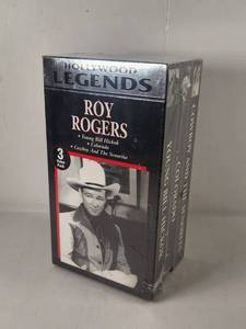 lot 162 image: Hollywood Legends Roy Rogers 3-Video Pack Young Bill Hickok Colorado Cowboy and the Senorita