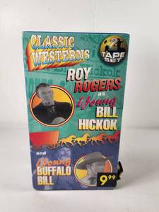 lot 165 image: Classic Westerns Roy Rogers Young Bill Hickok Young Buffalo Bill 2 Tape Set VHS