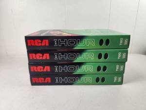 lot 173 image: RCA 6 Hour VHS Videocassette T120 Blank VCR Tapes Lot of 4