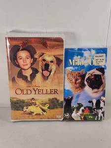 lot 177 image: Disney VHS Tape Lot Old Yeller & The Adventures of Milo and Otis 2-Pack