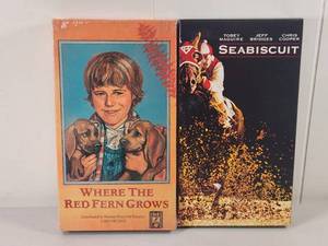 lot 179 image: Where The Red Fern Grows and Seabiscuit VHS Lot 2 Films