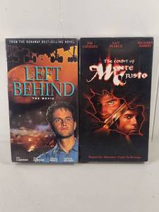 lot 181 image: Left Behind The Movie & The Count of Monte Cristo VHS Lot 2 Films