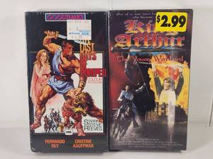 lot 182 image: VHS Lot The Last Days of Pompeii, King Arthur The Young Warlord 2 tapes
