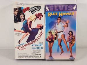 lot 183 image: 2 VHS Movies Its a Wonderful Life Colorized & Elvis Blue Hawaii