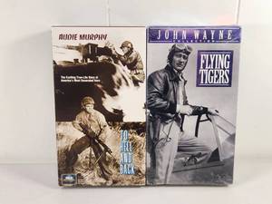 lot 187 image: 2 VHS Tapes To Hell and Back  Flying Tigers