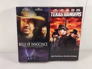 lot 197 image: 2 VHS Western Films Texas Rangers, Bells of Innocence