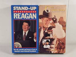 lot 199 image: Stand-Up Reagan and The Gunslinger VHS Tape Lot