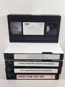 lot 209 image: RCA T-120 VHS Tape Lot 5 Tapes Military Aviation Documentary