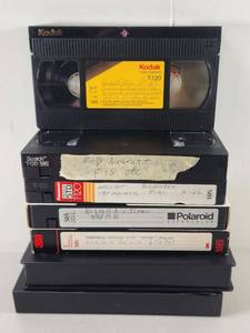 lot 210 image: Lot of VHS Video Cassettes T-120 Kodak Scotch Panasonic Polaroid