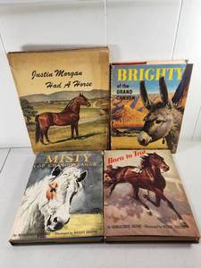 lot 211 image: 4 Marguerite Henry Horse Story Books Wesley Dennis Illustrations Rand McNally