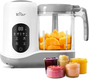 $85 BEAR 2024 Baby Food Maker, One-Step, Smart Touchscreen, White