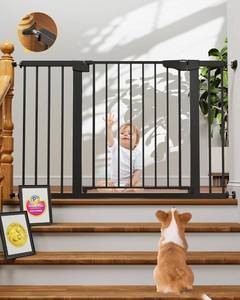 $90 Cumbor 29.7-48" Baby Gate for Stairs, Auto-Close, Walk Thru Door