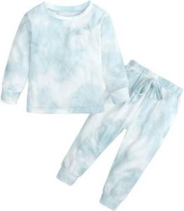 lot 441 image: MYGBCPJS 2Pcs Kids Girls Tie Dye Sweat Suit Set  Sweatpants