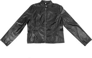 lot 447 image: Gonetre PU Leather Jacket Long Sleeve, Zip Up, Slim Fit Size large