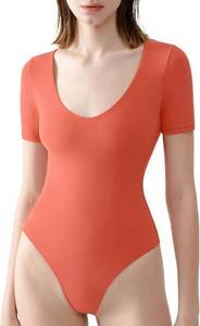 lot 450 image: PUMIEY Womens V-Neck Short Sleeve Bodysuit Size XL
