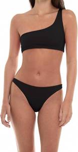 lot 452 image: Ferrat Asymmetrical One-Shoulder Bikini Set, Medium Rise Bottom Size 6