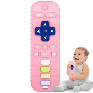 lot 460 image: Fu Store Silicone Teething Toys for 0-24 Months, Chew Toys, Pink