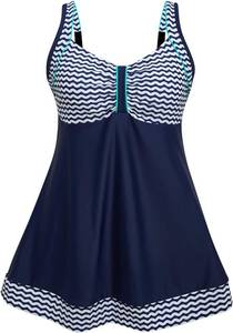 lot 467 image: DANIFY Womens Slimming Swimwear Plus Swim Dress Tummy Control