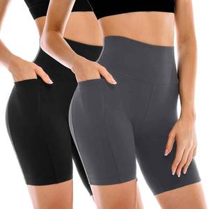 lot 482 image: Leafigure 2 Pack Womens Biker Shorts with Pockets, High Waist Size XL