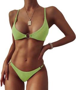 lot 494 image: ZAFUL Womens O Ring Bikini Set Cheeky Swimwear Two-Piece