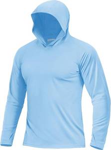 lot 495 image: Boladeci Mens UPF 50 Sun Protection Long Sleeve Hoodie Shirt mens size l