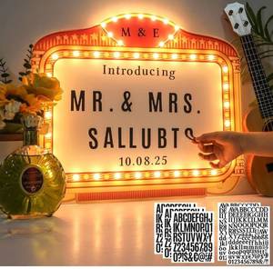 lot 4181 image: 22IN Large Wedding Bottle Service Sign, Personalized Wedding Entrance Props Led Marquee Sign for Reception, Custom Light up Marquee Sign for Bridal Engagement Anniversary Nightclub Gift