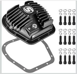 lot 4202 image: Rear Differential Cover, Compatible with Ford 9.75 12-Bolt 1997-2024 F150, with Cooling Fins & Leakproof Gasket for Reliable Performance