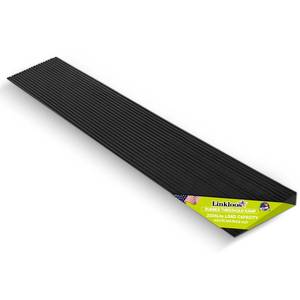 lot 4217 image: Linkloos 0.8 Rise Rubber Threshold Ramp Doorway, Recycled Solid Rubber Wheelchair Ramp with 2204 Lbs Load Capacity, Temporary Driveway Curb Ramps for Handicap, Door, Scooters (35.4 Lx 5.9 W)
