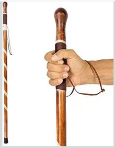 lot 4218 image: Vive Wooden Walking Stick - Willow Cane for Seniors Hiking & Balance - Heavy Duty Carved Twisted Wood Sticks for Men & Women - Stylish Support Pole for Outdoor Trekking & Weight Bearing