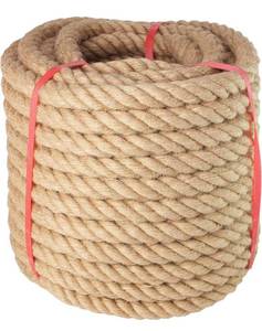 lot 4226 image: )Manila Rope 1 Inch x 150 Feet, Twisted Thick Rope for Landscaping, Crafts, Sporting,Marine, Projects and Tie-Downs
