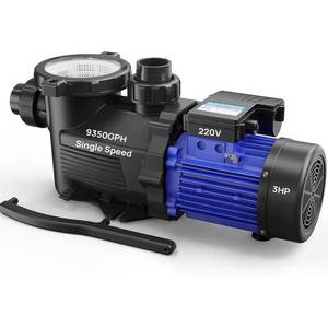 lot 235 image: Aquastrong 3HP InAbove Ground Pool Pump, Single Speed, 220V, 9350GPH, High Flow, Powerful Self Primming Swimming Pool Pumps with Filter