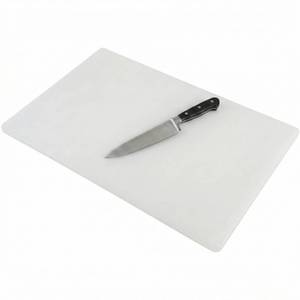 lot 4257 image: Commercial Large Plastic Cutting Board 20 x 15 Inch - 12 Thick White HDPP Poly, Approved for Restaurants and Food Service