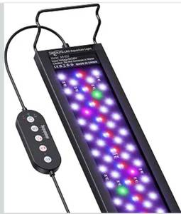 lot 4601 image: SEAOURA Aquarium LED Light for 36-42in Freshwater Tank, Full Spectrum Aquarium Light for Plant Growth, 6H8H12H Timer, WRB 3 Channel Customizable, 10 Brightness & 11 Colors, Adjustable Bracket