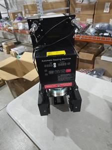 lot 614 image: Cup Sealing Machine, Full Automatic Cup Sealer Machine 9095mm Electric boba Cup Sealing Machine 500-650 CupsH Digital Control LCD Panel Suitable for Bubble tea, Coffee, Drinks, Desserts (Black)
