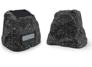lot 656 image: 8 Rock Speakers Outdoor Waterproof - 5.3 Bluetooth Wireless Speaker Solar Powered Max Peak 240W for Garden,Patio,Deck,Pool,Backyard (Gray 1 Pair