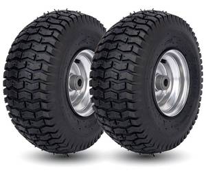 lot 4659 image: 15x6.00-6 Lawn Mower Tire and Wheel Front Tire Compatible with John Deere Craftsman Husqvarna Riding Mowers Lawn Tractors