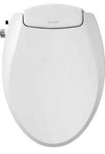lot 4722 image: Brondell Bidet Toilet Seat Non-Electric Swash Ecoseat, Fits Elongated Toilets, White - Dual Nozzle System, Ambient Water Temperature - Bidet with Easy Installation