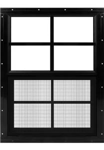 lot 4728 image: 1 Pack Shed Window 24 x 27 Flush Mount Window with Tempered Glass,House Small Windows,Household Sliding Windows for Chicken Coop, Playhouse, Household, Garage-WHITE