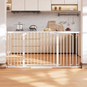 lot 4788 image: Cumbor 36.6-64 Extra Wide Baby Gate for Stairs, Dog Gates for Doorways, Auto-Close Pet Gate Indoor, Pressure Mounted Walk Through Safety Child Gate for Kids Toddler, Tall Pet Puppy Fence Gate, White