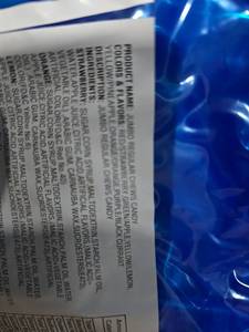 lot 4796 image: Freeze Dried Candy Jumbo Regular Chews Candy