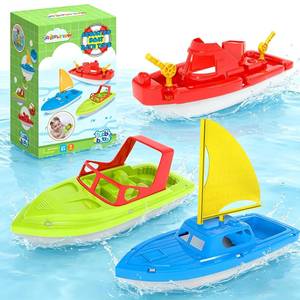 lot 4810 image: Toy Boat Fleet for Toddlers, Floating Water Play Boats for Pool, Bath & Beach, Colorful Boat Set for Kids Ages 3-5
