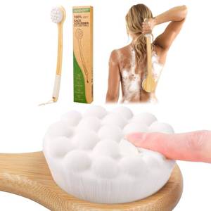 lot 4814 image: NURENDER Back Brush for Shower, 17.32 Long Handle Soft Bristles for Sensitive Skin, Effective for Cleansing, Non Slip Grip, Wall Mounted Dry Quickly, Exfoliation Body Scrubber for MenWomenElderly