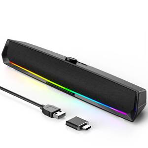 lot 4816 image: Computer Speakers for Desktop,PC Speakers Gaming Sound bar with Colorful Light,USB Speaker With Bluetooth for PCs Desktop Laptop Tablets,Wired Bluetooth Speaker for Phones