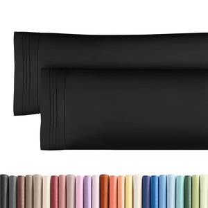 lot 4828 image: Body Pillowcases Set of 2-20x54 Long Body Pillow Case - Soft Body Pillow Cover for Sleeping & Side Sleepers - Comfy, Breathable, Wrinkle & Fade Free - Machine Washable wEnvelope Enclosure (Black)