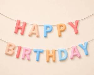 lot 4844 image: Mindsoft Felt Happy Birthday Garland Rainbow Banner Reusable Happy Birthday Sign Party Supply for Party Decor (Macaron Color,Normal)