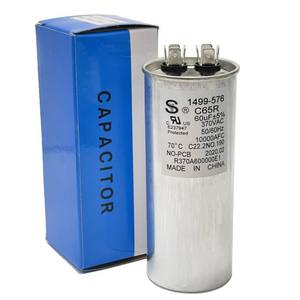 lot 4859 image: 14995761 1499-5761 Run Capacitor 60uF 370VAC 5060Hz 10000AFC RV Air Conditioner (14995761)