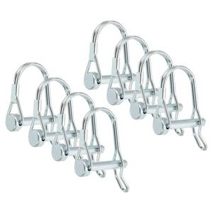 lot 4866 image: PATIKIL Trailer Coupler Pin 14 x1-38, 8 Pcs Wire Lock D Shape Safety Shaft Locking Round Pto Pins for Farm Trailers Lawn Hitches Garden Tractor Kayak Boat, Silver (6x35mm)