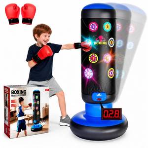 lot 4918 image: HopeRock Punching Bag for Kids, Boxing Set with Scoring, Light, Music, 4 Game Modes, Inflatable Boxing Bag with Gloves, Birthday Gifts Toys for 4-8-12 Years Old Boys
