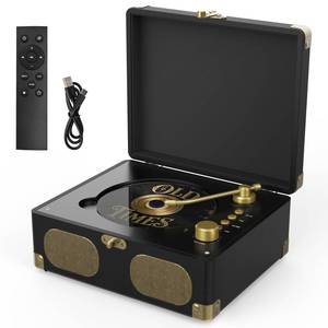 lot 4925 image: RetroAudio CD Player with Speakers Retro Portable CD Players for Home Music Player with Remote Control,V5.4 Bluetooth in&ampOut Desktop Suitcase CD Player with AUX in, Headphone Jack,USB Playback Black